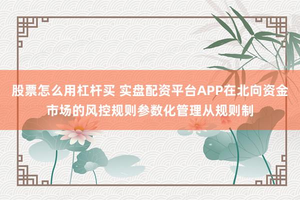 股票怎么用杠杆买 实盘配资平台APP在北向资金市场的风控规则参数化管理从规则制