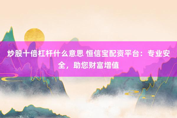 炒股十倍杠杆什么意思 恒信宝配资平台：专业安全，助您财富增值